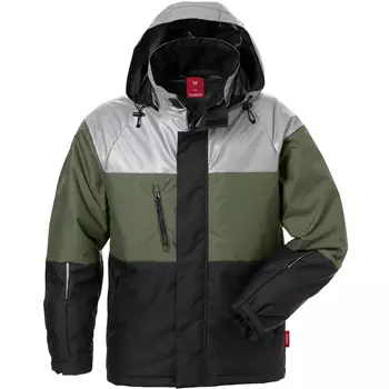 Kansas reflective winter jacket, Army Green/Black