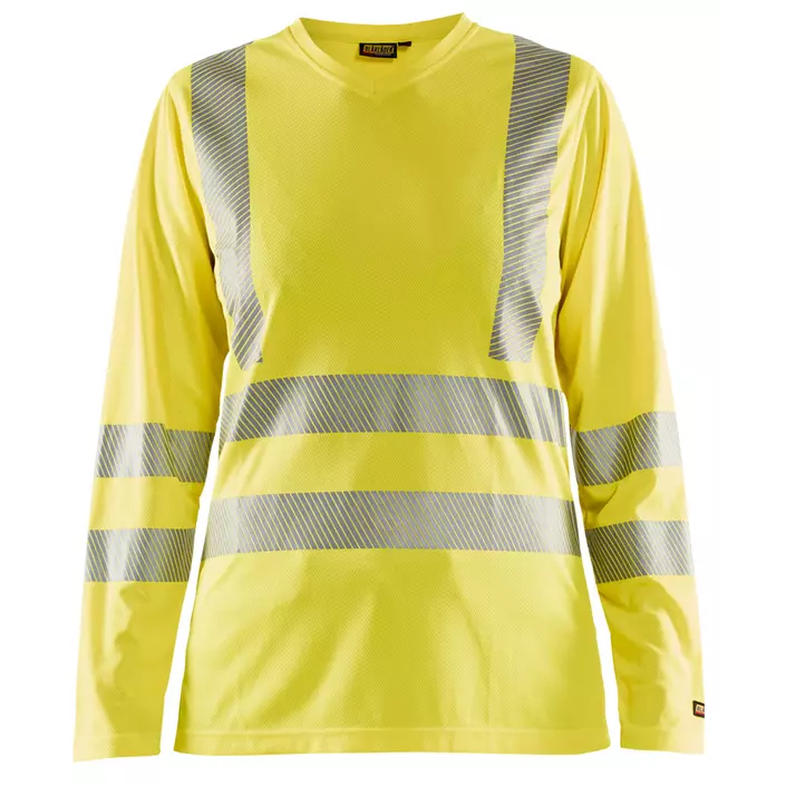 Blåkläder women's long-sleeved T-shirt, Hi-Vis Yellow, large image number 0