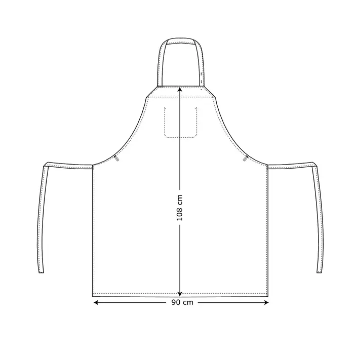 Kentaur wide bib apron, Greyblue, Greyblue, large image number 3