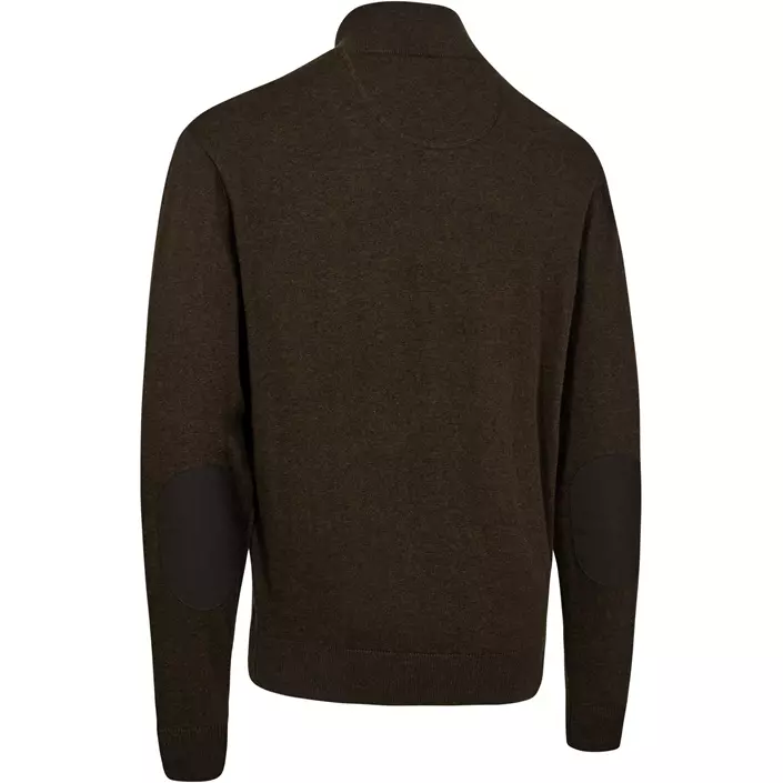 Deerhunter Harrington half zip striktrøje med merinould, Brown Melange, large image number 1