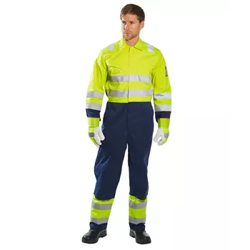 Portwest Modaflame coverall, Hi-Vis yellow/marine