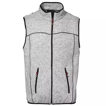 ID knit fleece vest, Grey Melange