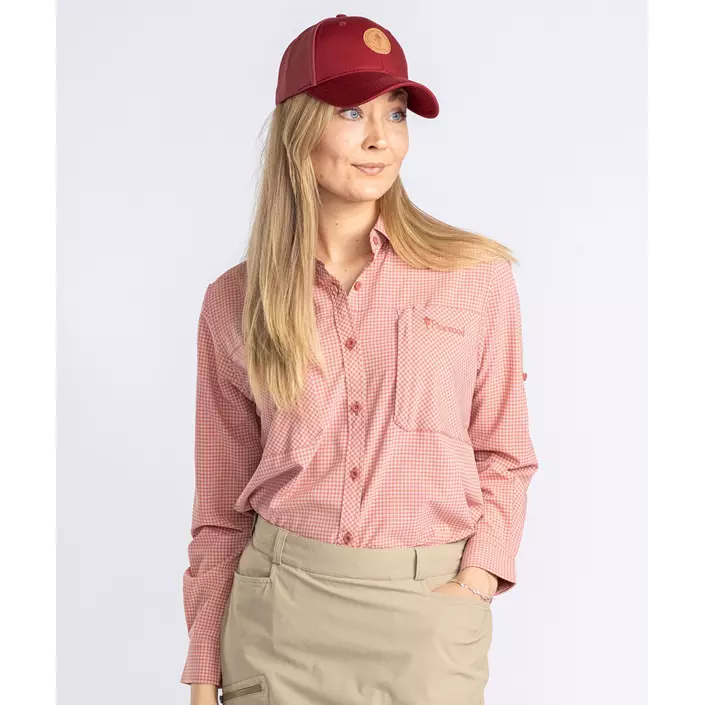 Pinewood NatureSafe dameskjorte, Brick Pink/Off White, large image number 3