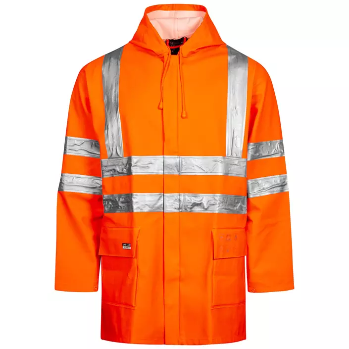 Lyngsøe rain jacket, Hi-vis Orange, large image number 0