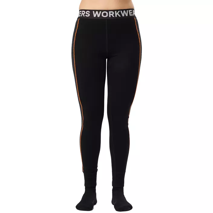 Snickers underställsbyxor med merinoull 9471 dam, Black/Anthracite Melange, large image number 2