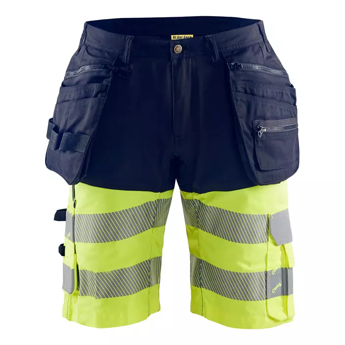 Blåkläder stretch craftsman shorts, Marine/Hi-Vis yellow, large image number 0