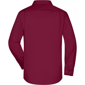 James & Nicholson modern fit  shirt, Burgundy