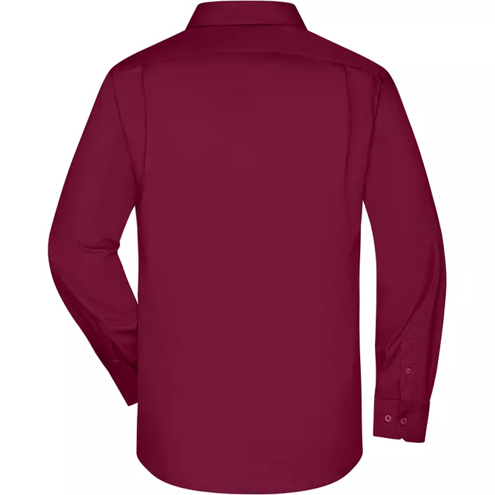 James & Nicholson modern fit skjorte, Vinrød, large image number 1
