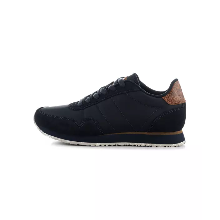 Woden Nora III Leather dame sneakers, Dark navy, large image number 2