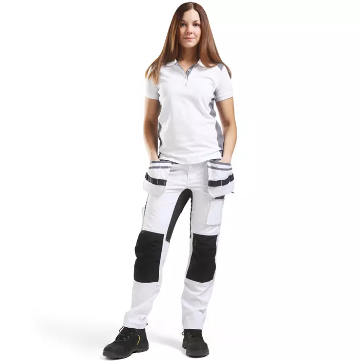 Blåkläder women's craftsman trousers, White/Black, large image number 1