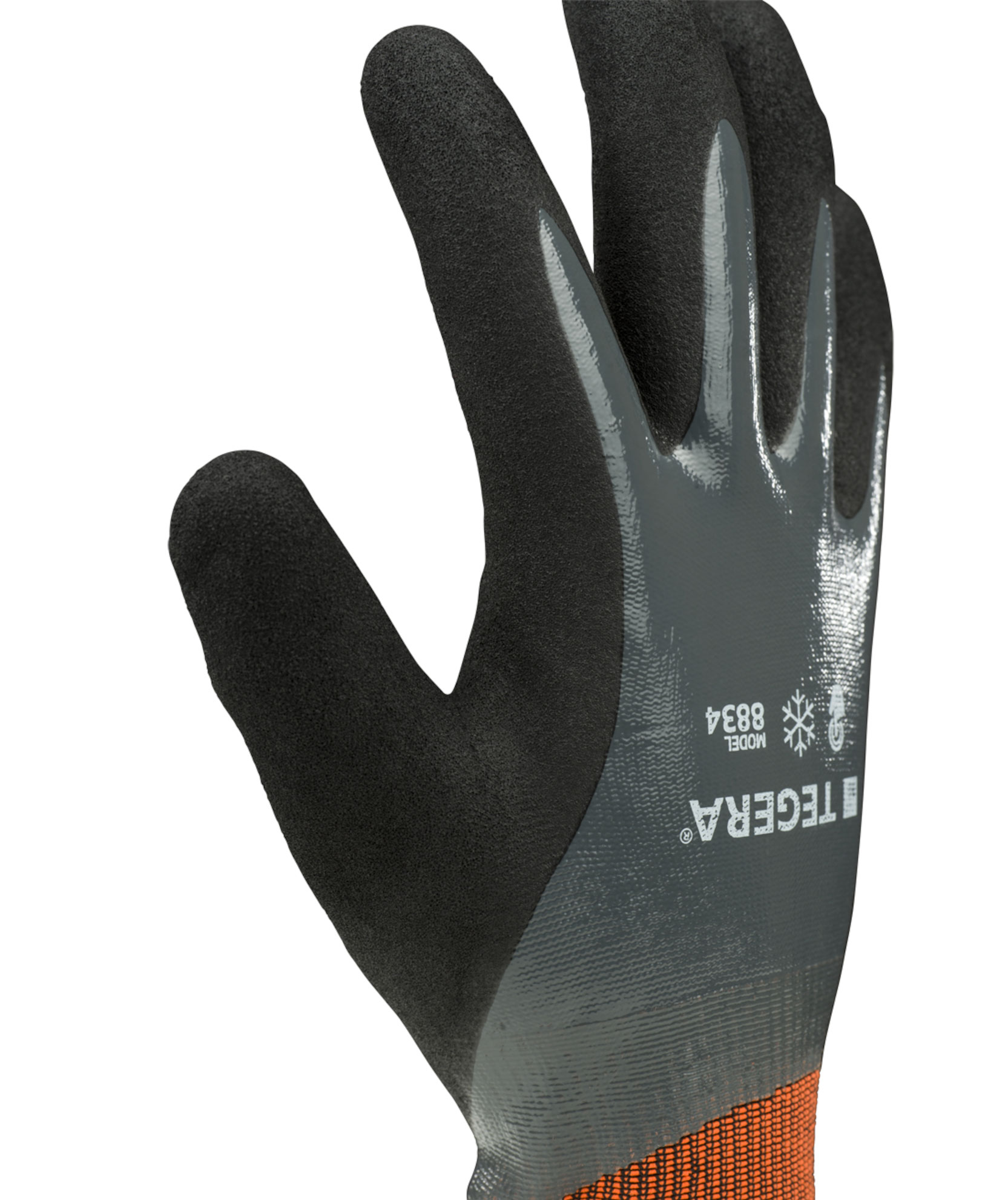 Tegera 8834 winter work gloves, Black, large image number 2