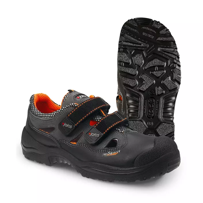 Jalas 3408A Monza Sport safety sandals S1P, Black, large image number 0