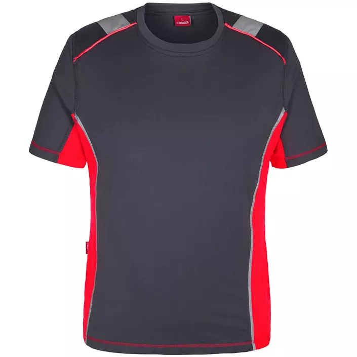 Engel Cargo T-shirt, Grey/Red, large image number 0