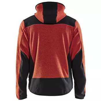 Blåkläder softshell knitted jacket, Burnt Red/Black
