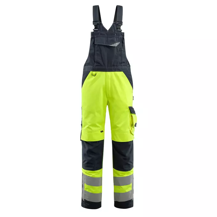 Mascot Safe Supreme Newcastle Latzhose, Hi-Vis Gelb/Dunkel Marine, large image number 0