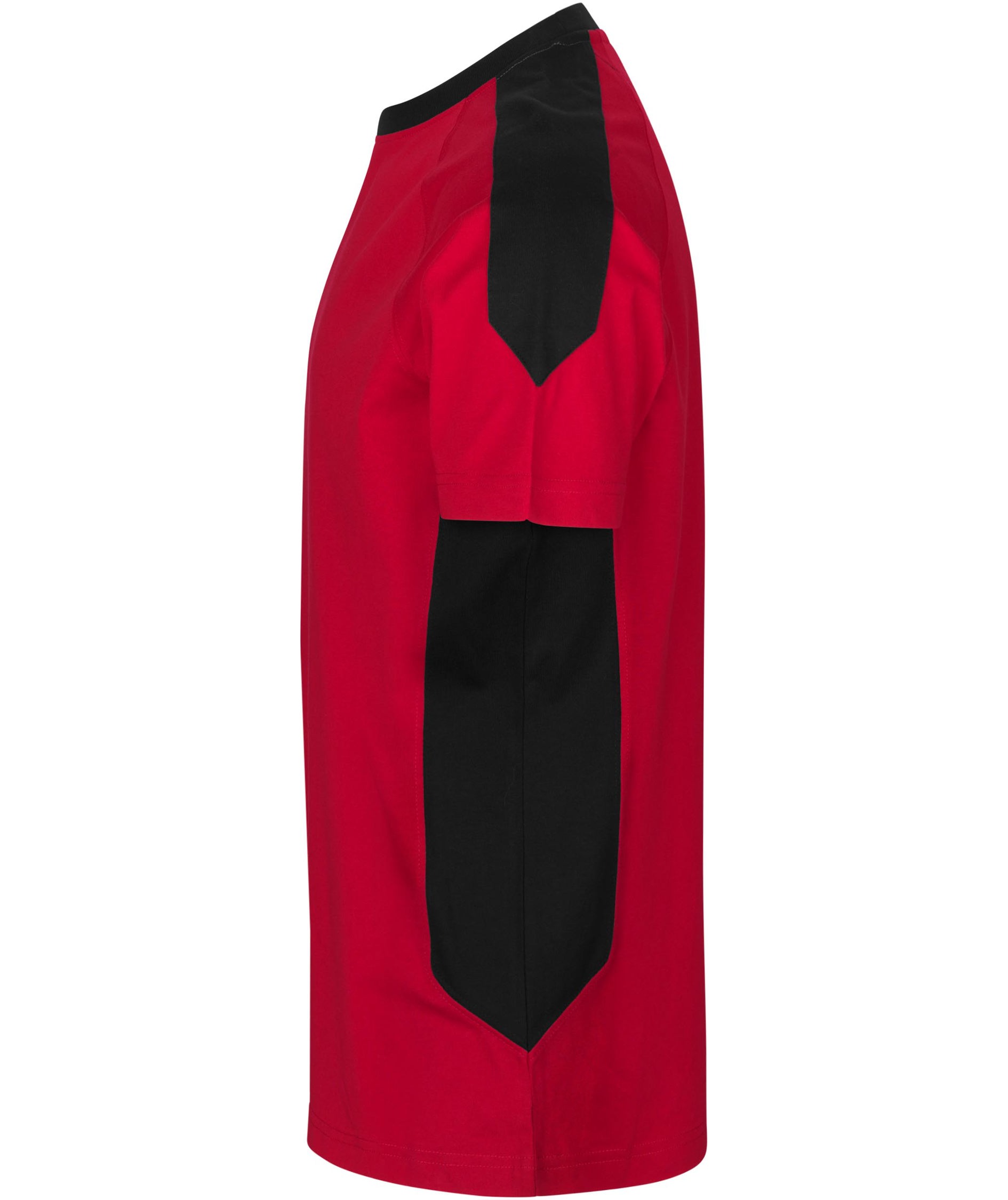 ID Pro Wear kontrast T-shirt, R&oslash;d, large image number 2