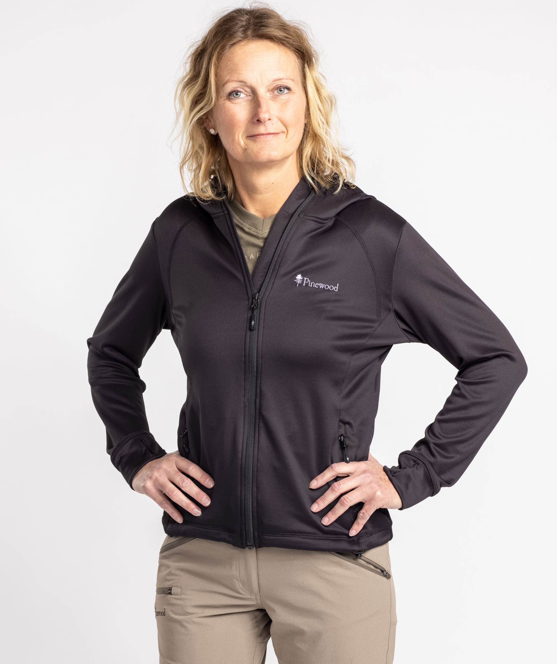 Pinewood Finnveden dame fleecejakke, Sort, large image number 3