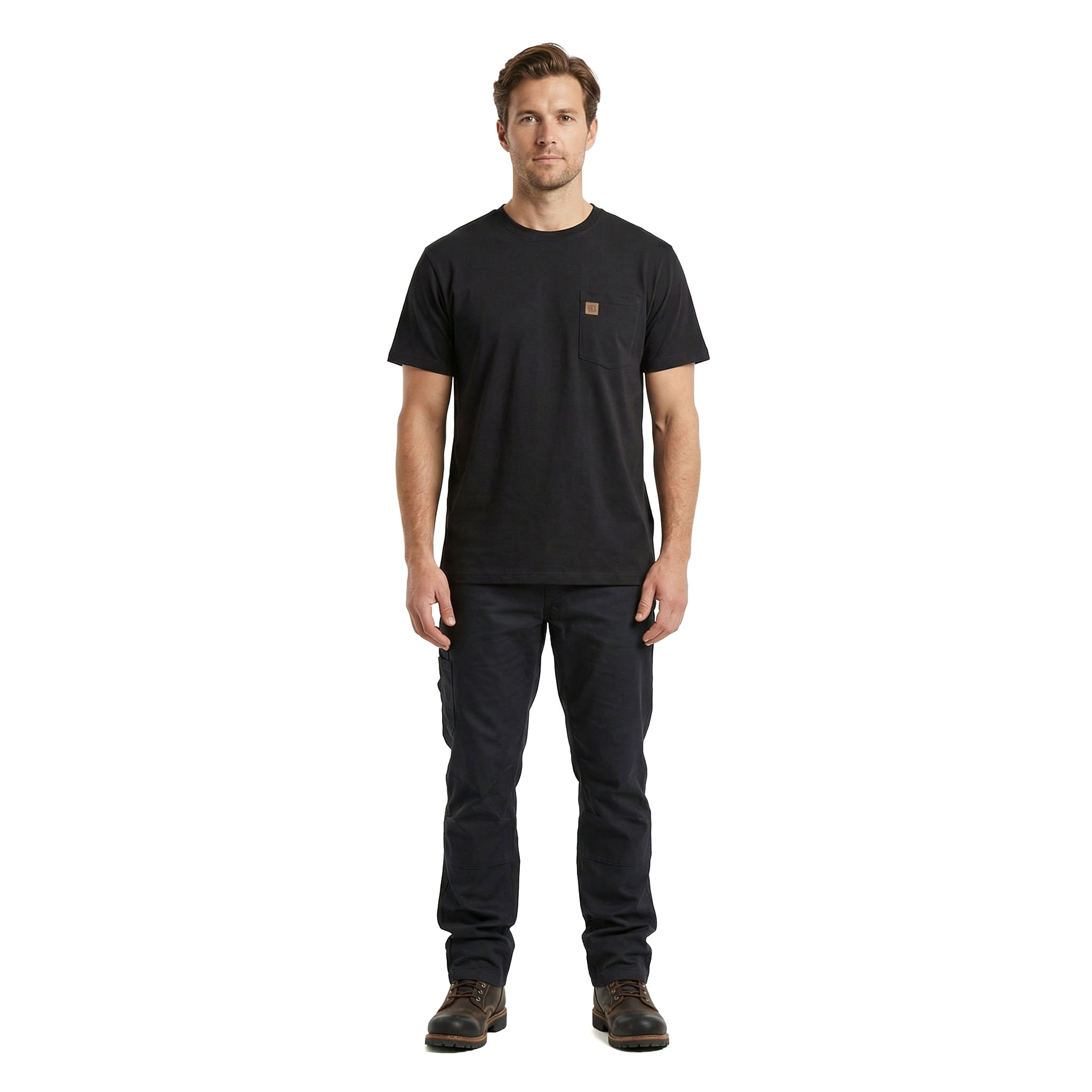 Westborn T-Shirt with chestpocket, Black, large image number 1