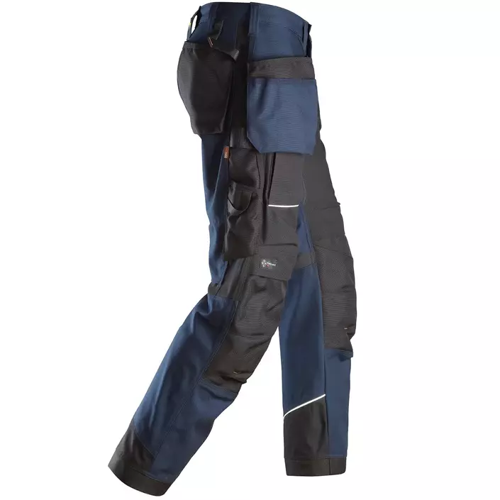 Snickers RuffWork Canvas+ craftsman trousers 6214, Navy/Black, large image number 3