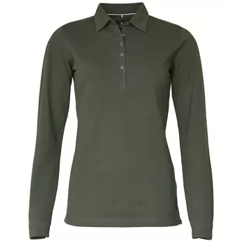 Nimbus Carlington long-sleeved women's polo shirt, Olive Green