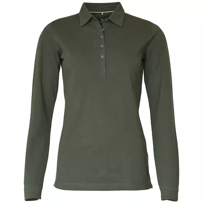 Nimbus Carlington long-sleeved women's polo shirt, Olive Green, large image number 0