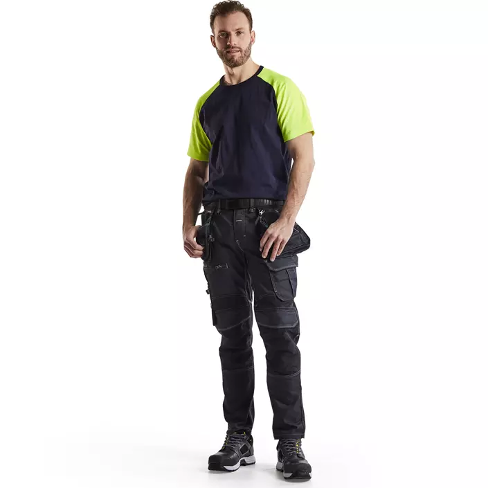 Blåkläder T-shirt, Marine/Hi-Vis gul, large image number 1