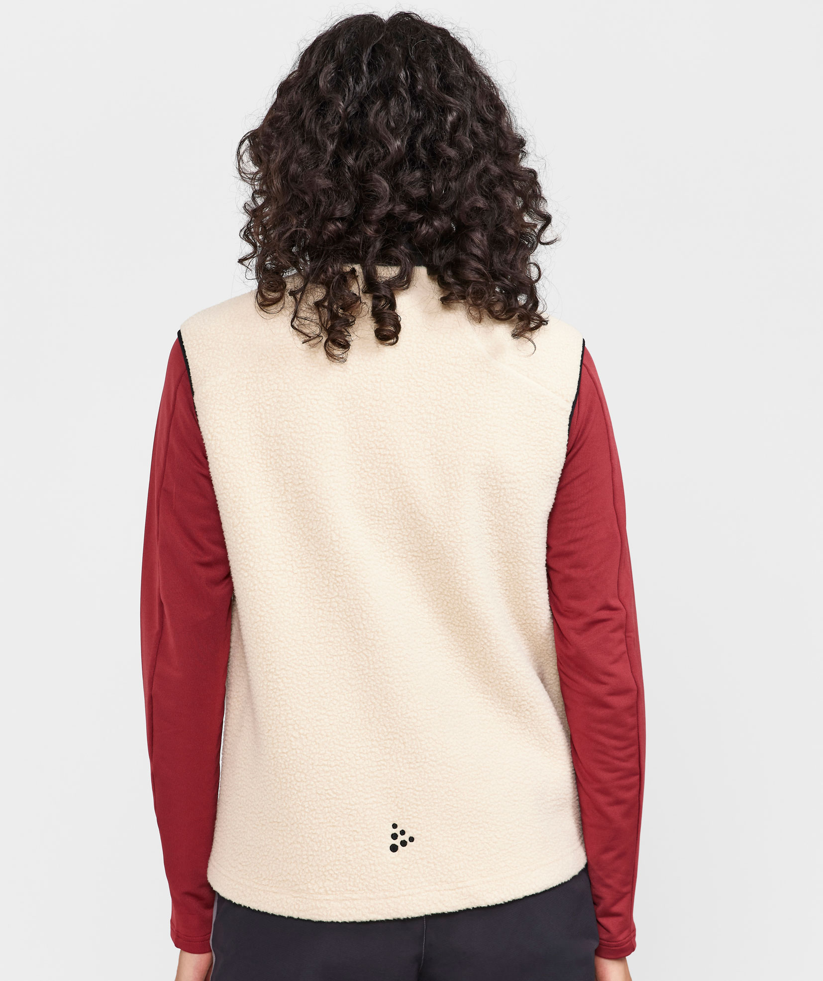 Craft ADV Explore women's fibre pile vest, Ecru-black, large image number 2