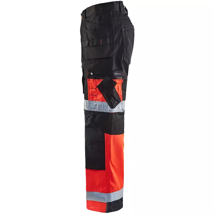 Blåkläder X1500 håndværkerbukser, Hi-vis Rød/Sort, Hi-vis Rød/Sort, large image number 1