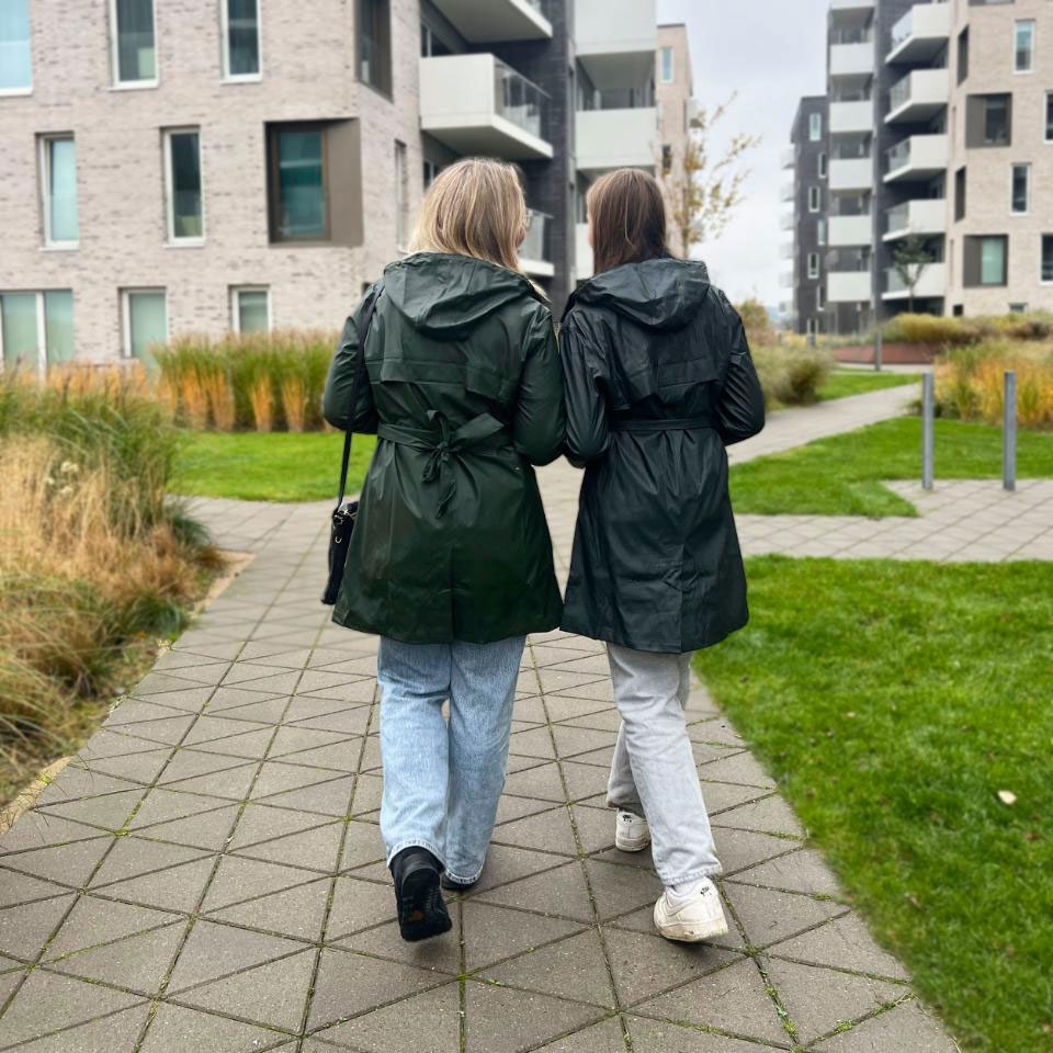 ELKA Recycled PU dame regnfrakke, M&oslash;rk salamander, large image number 8