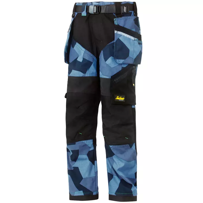Snickers FlexiWork Junior trousers 7505, Camoflage marine/black, large image number 0