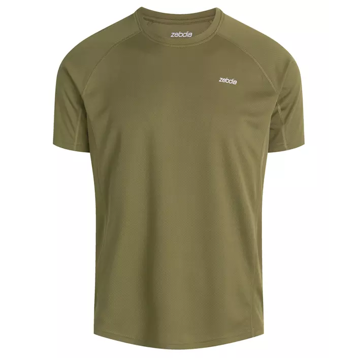Zebdia sports tee T-shirt, Armygrøn, large image number 0