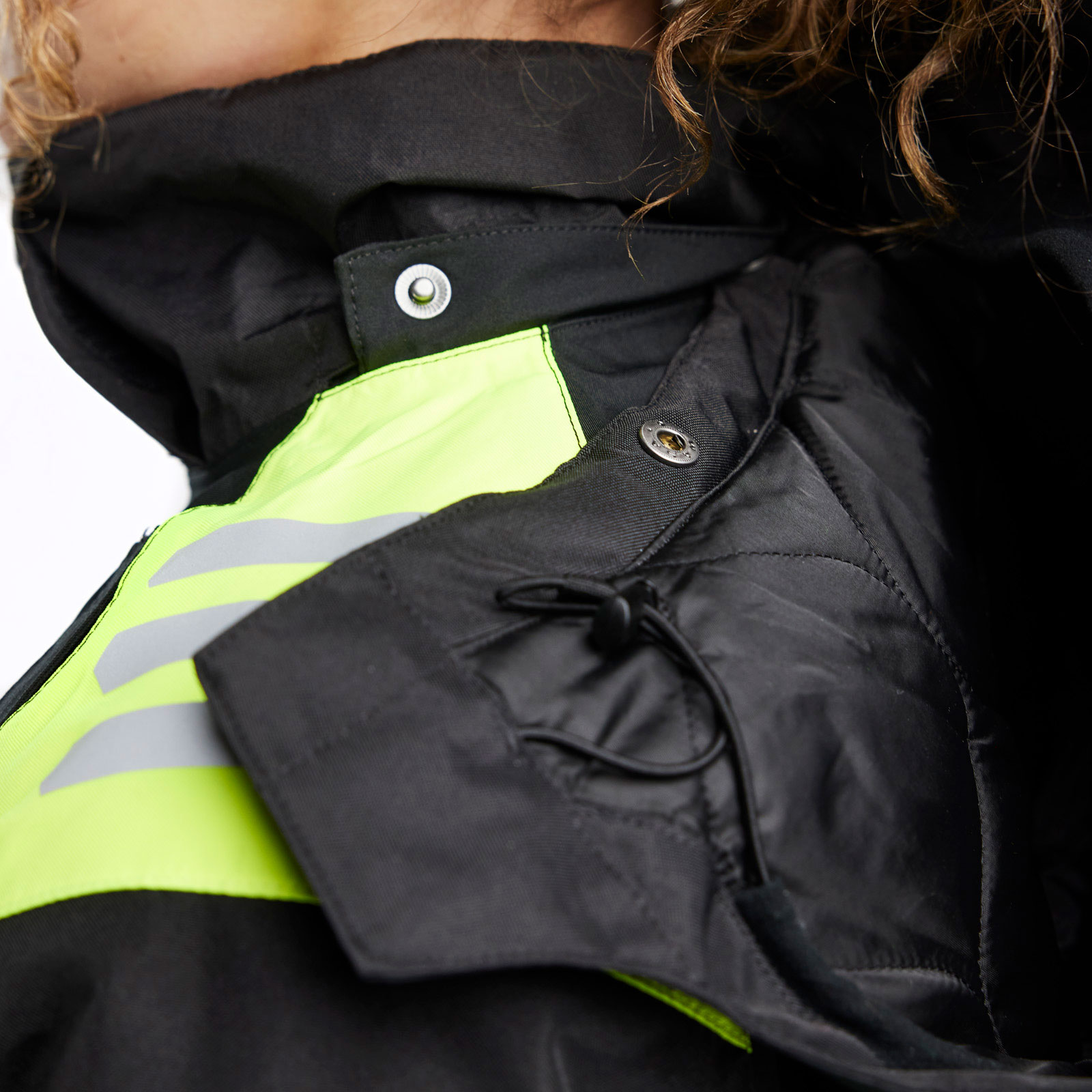 Bl&aring;kl&auml;der dame vinterjakke, Sort/Hi-Vis Gul, large image number 6