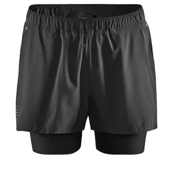 Craft Essence 2-in-1 stretch shorts, Black