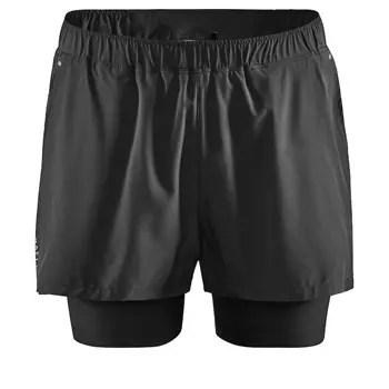 Craft Essence 2-in-1 stretch shorts, Black