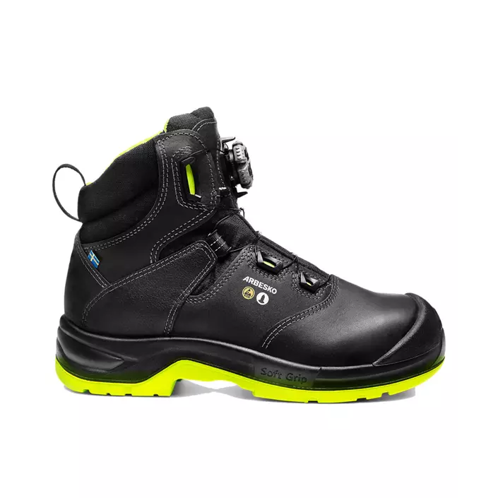 Arbesko 949 safety boots S3, Black/Lime, large image number 0