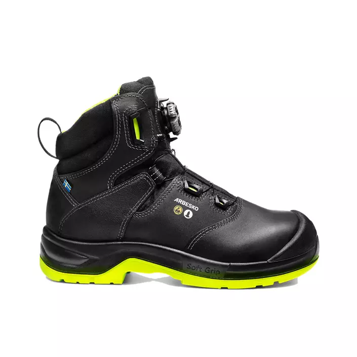 Arbesko 949 safety boots S3, Black/Lime, large image number 0