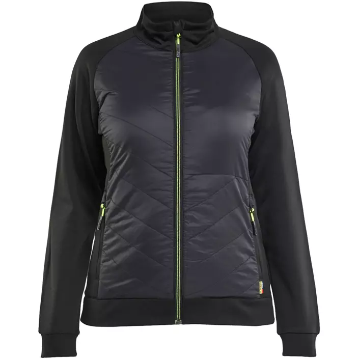 Blåkläder hybrid cardigan dam, Svart/Varselgul, large image number 0