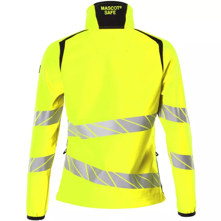 Mascot Accelerate Safe women's softshell jacket, Hi-Vis Yellow/Dark Marine, large image number 1
