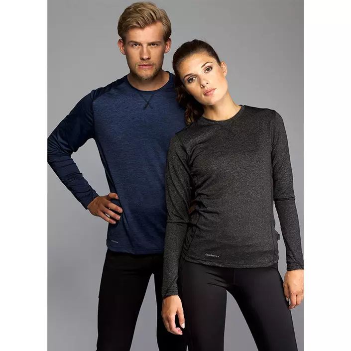 Pitch Stone långärmad T-shirt dam, Navy melange, large image number 1