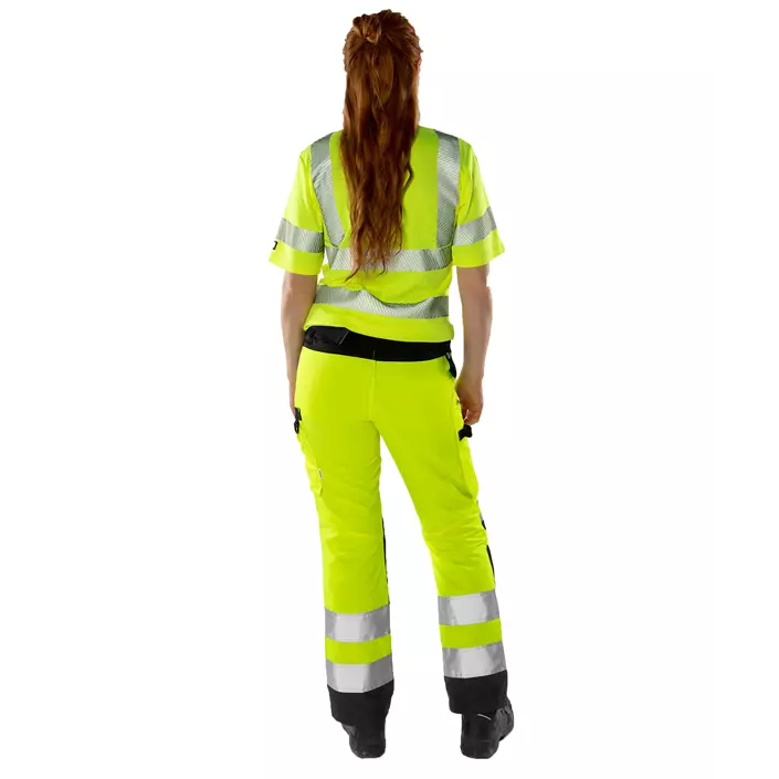 Fristads Green women's work trousers 2642 GPLU, Hi-vis Yellow/Black, large image number 3