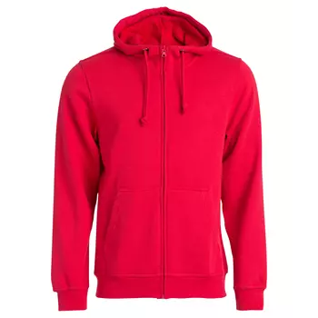 Clique Basic Hoody Full Zip hoodie med blixtlås, Röd