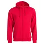 Clique Basic Hoody hoodie with full zipper, Red