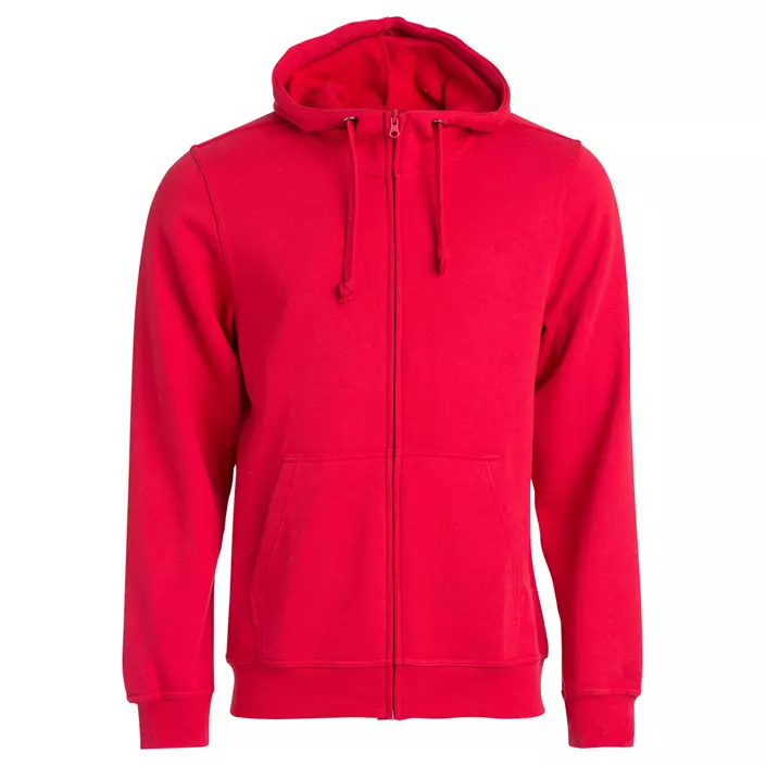 Clique Basic Hoody Full Zip hoodie med blixtlås, Röd, large image number 0