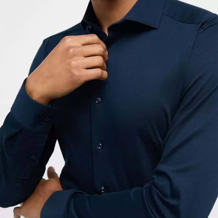 Eterna Soft Tailoring Jersey Slim fit, Navy, large image number 3