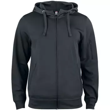 Clique Basis Active Kapuzensweatshirt mit Reißverschluss, Schwarz