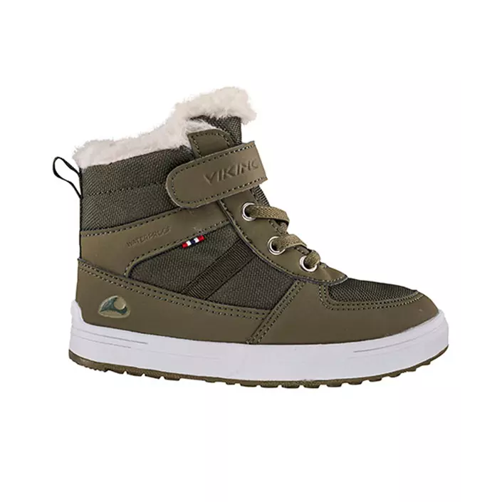 Viking Lucas WP winter boots for kids, Khaki/Hunting green , large image number 0