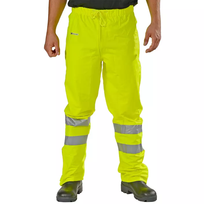 Ocean PU Comfort Stretch rain trousers, Hi-Vis Yellow, large image number 0