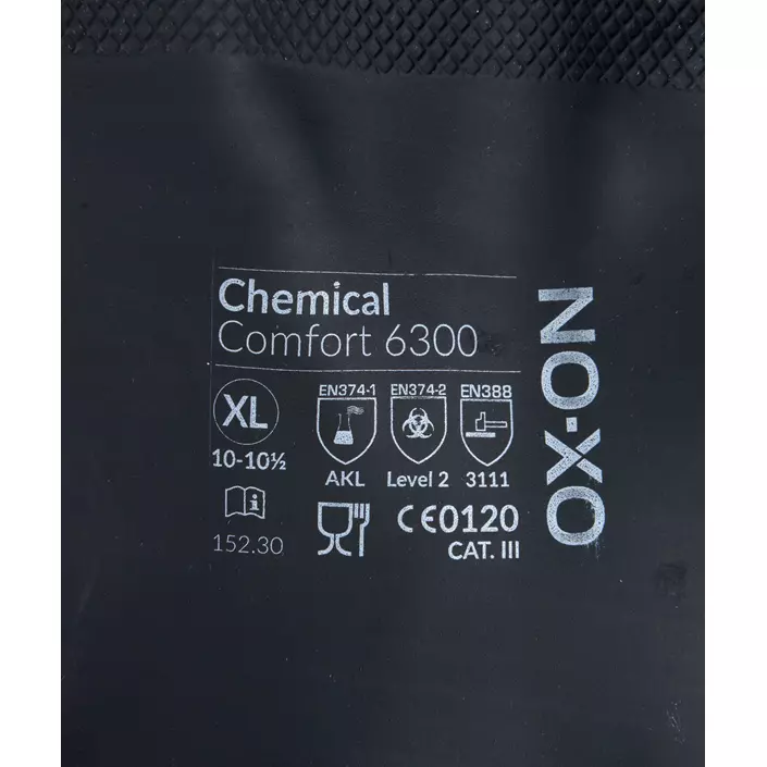 OX-ON Chemical Comfort 6300 Chemikalienschutzhandschuhe, Schwarz, large image number 2