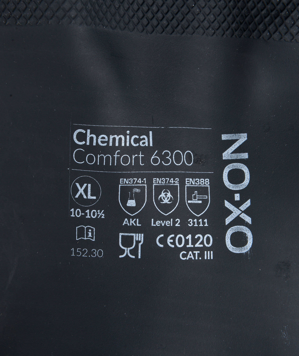 OX-ON Cemical Comfort 6300 chemical protective gloves, Black, large image number 2