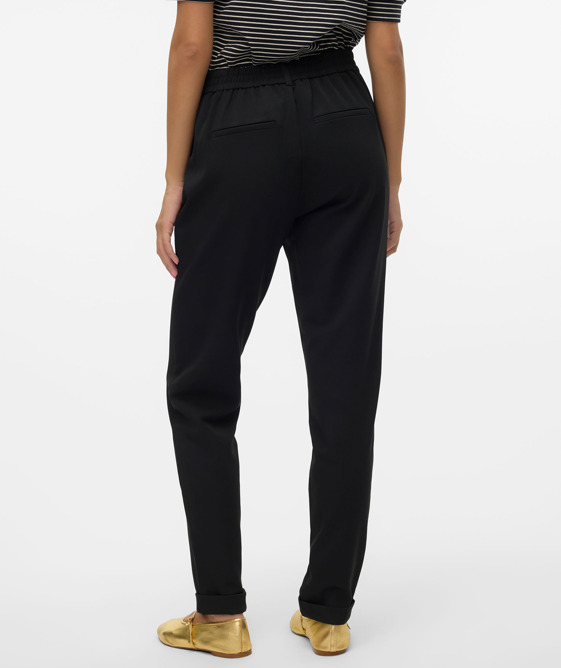 Vero Moda VMMAYA LOOSE SOLID women's trousers, Black, large image number 3